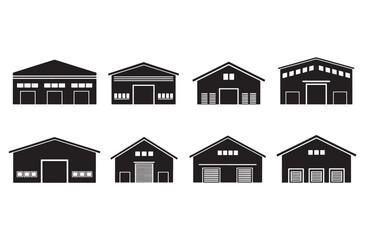 Set of Home Icons on White Background, Minimalist House and Real Estate Illustration