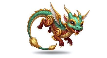 Naklejka premium slot game character in white background