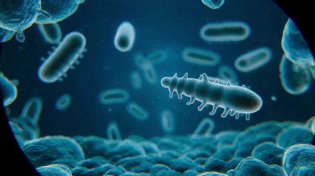 Hyper-Realistic Single-Celled Protozoa - Paramecium Navigating Water in 8K Macro Detail