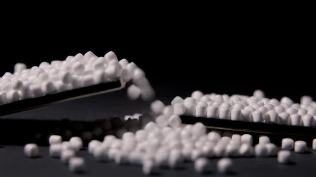 Hyper-Realistic Physics Experiment - Macro View of Static Charge Inducing Motion in Beads