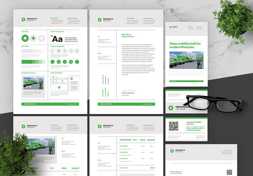 Green And Black Brand Guidelines Electric Vehicle