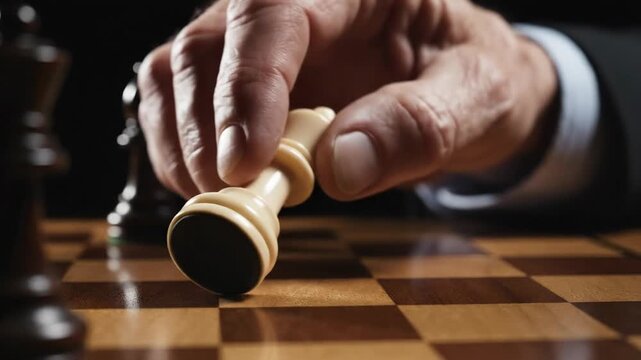 Strategic Chess Game: King Overthrown, New Position Set