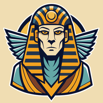 logo design vector icon mascot illustration character guardian sphinx