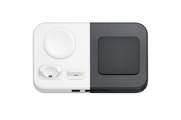 Dual-tone modern tech charging station design with futuristic features