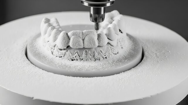 cad cam milling machine carving dental zirconia bridge