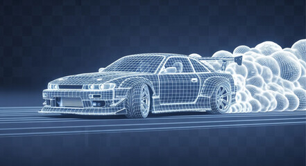 Racing Car Burnout in Motion. © adam