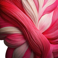 Abstract woven pink and white textured flow