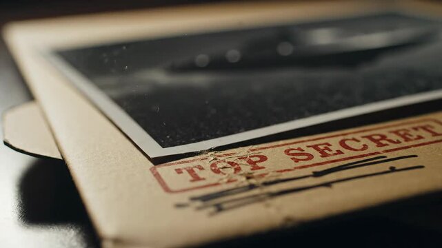 Top Secret Document with UFO Photo, Classified Information, Espionage Conspiracy