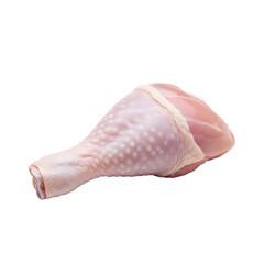 Fresh Raw Chicken Drumstick Isolated on White Background, Uncooked Poultry Meat Leg for Cooking and Meal Preparation Concept PNG