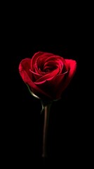 Ultra realistic red rose flower macro,