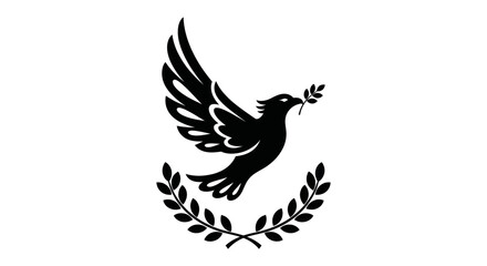 Fototapeta premium Black and white dove symbol of peace