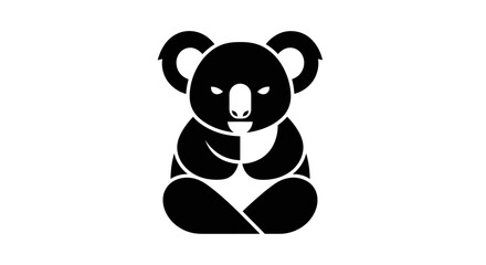 Black and white koala bear illustration © Gabriel