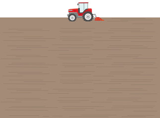 水田で農作業をしているイラスト素材。