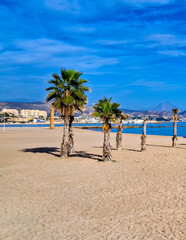 Sunny day over Alicante Beach.