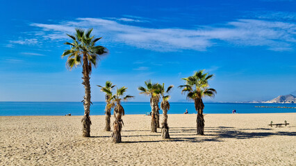 Sunny day over Alicante Beach.
