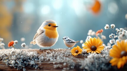 Animals communicating with miniature AI translation devices.