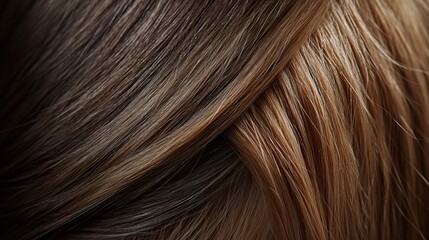 Fototapeta premium A close-up of a woman split ends before and after a deep conditioning treatment, high-resolution details