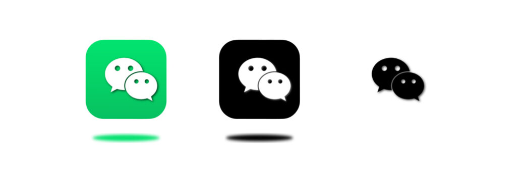 WeChat App Icon Collection - Professional Social Media Branding Vector Bundle.ai