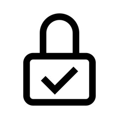 Padlock icon with check mark