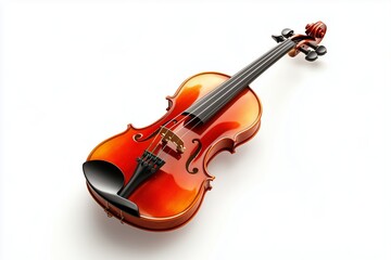 Obraz premium a violin musical instrument isolated over white background