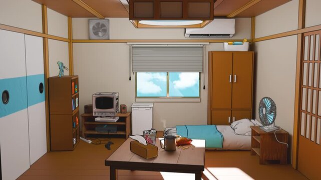 Japanese Bedroom Vtuber - Live Wallpaper [Animated Background Looping]