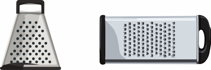 Silver Grater with Black Dots - Kitchen Utensil