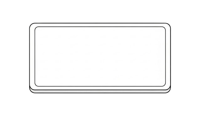 A simple rectangular frame is viewed directly from the front with clean lines and minimalist design.