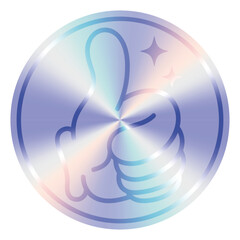 いいねマークのホログラムシール