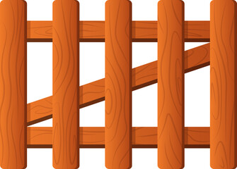 Wooden Fence Illustration