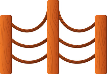 Wooden Fence With Rope Barrier