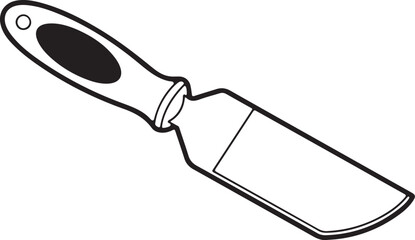 A small metal tool with a handle and a flat blade