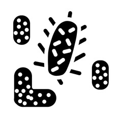bacteria glyph icon © wahyu