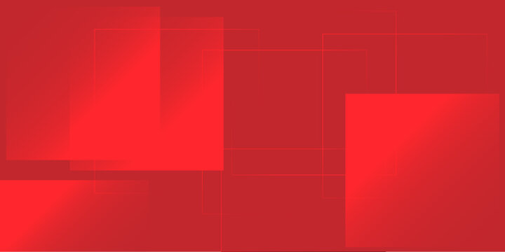 Simple abstract curved square red background with overlapping shapes, shadows and lines. Colorful red design with simple pattern. Simple and modern concept. Eps10 Pro Vector