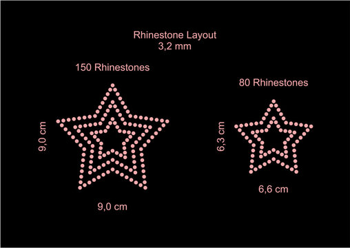 Cute Line star Rhinestone Cutout.eps