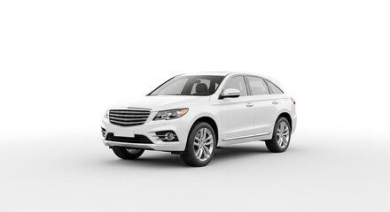 Fototapeta premium White isolated car 2