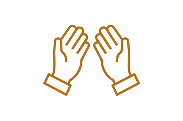 Fototapeta premium dua hands prayer icon