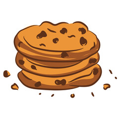 Stack of chocolate chip cookies