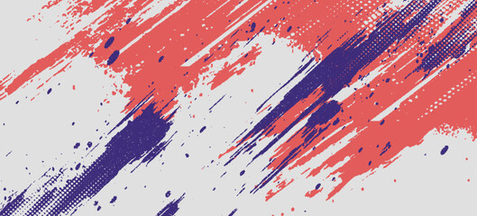 Abstract Red Purple Scratch Grunge In White Background