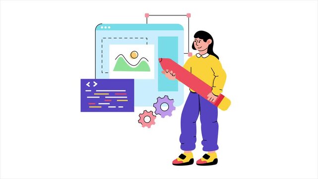 Web Designing Animation MP4 File