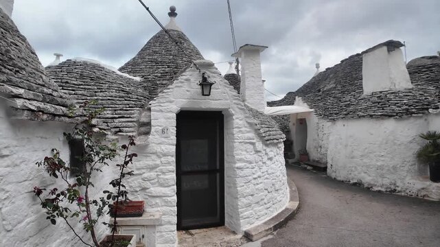 Amazing view of The Old town of Alberobello, Apulia Region, Italy