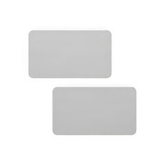 Minimalist abstract design with two gray rectangular shapes on plain background isolated on transparent background