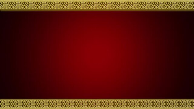 red background with golden frame