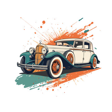 Oldtimer Classic Car in Nostalgic Vintage Atmosphere