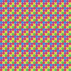 Fototapeta premium Seamless geometric pattern of multicolored hexagons, for background or texture, vector