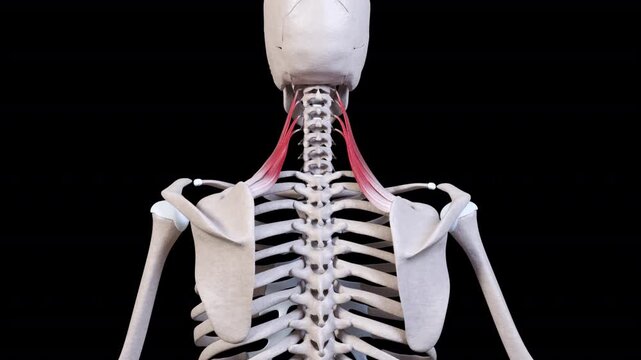 Levator Scapulae Muscle Movement Back View