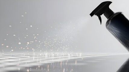 Spray bottle with fine mist and sparkle &ndash; Ideal for cleaning ads.