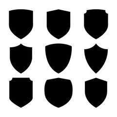 Shield logo icon set. Vector illustration