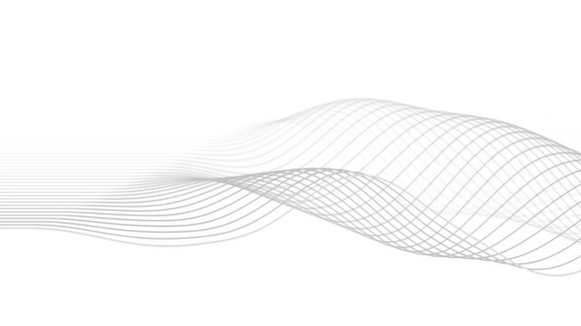 Deep Black Background with Minimalist White Ripple Line Animation for Abstract Underground Techno Music, Dark Mode UI, and Modern Visual Arts