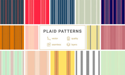 Plaid bundle for versatile creative projects. Coordinated tartan patterns enhance cards, planners, and fashion items.