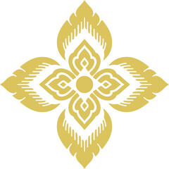 Obraz premium Thai Art traditional asian luxury line art Decorative lai Thai Pattern flat Illustration element graphic design Thai Floral Pattern